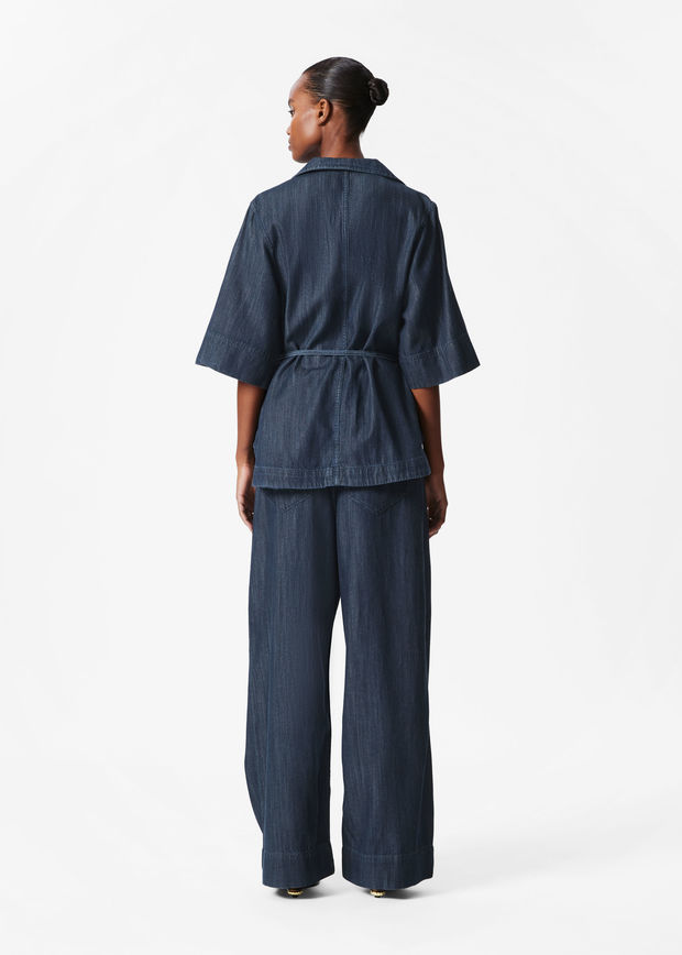 Wide-leg Drawstring Jeans