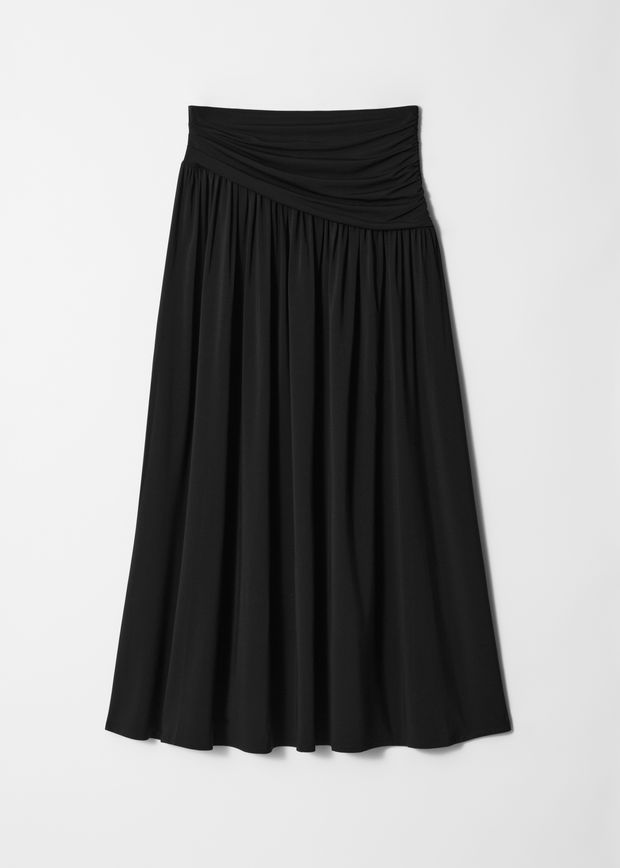 Draped Maxi Skirt