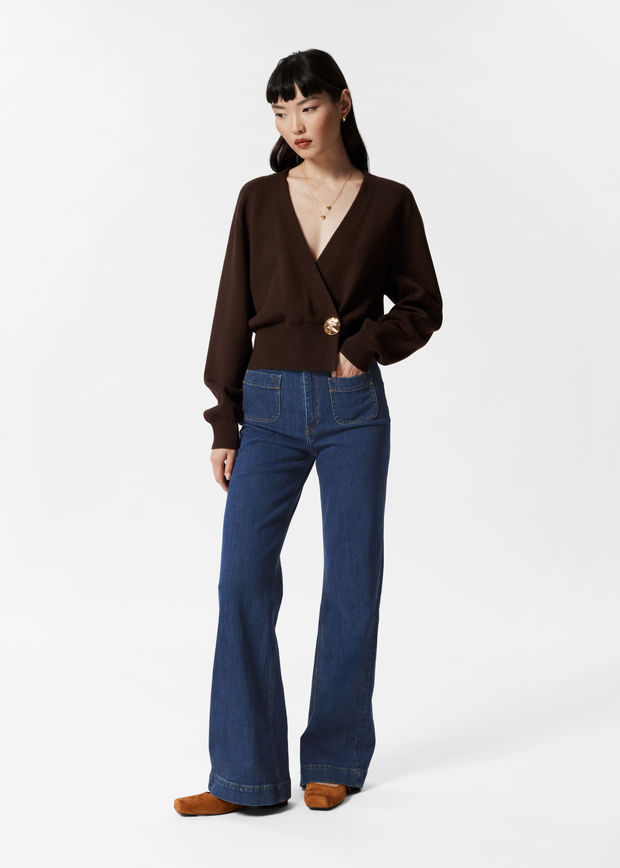 high wast bootcut jeans
