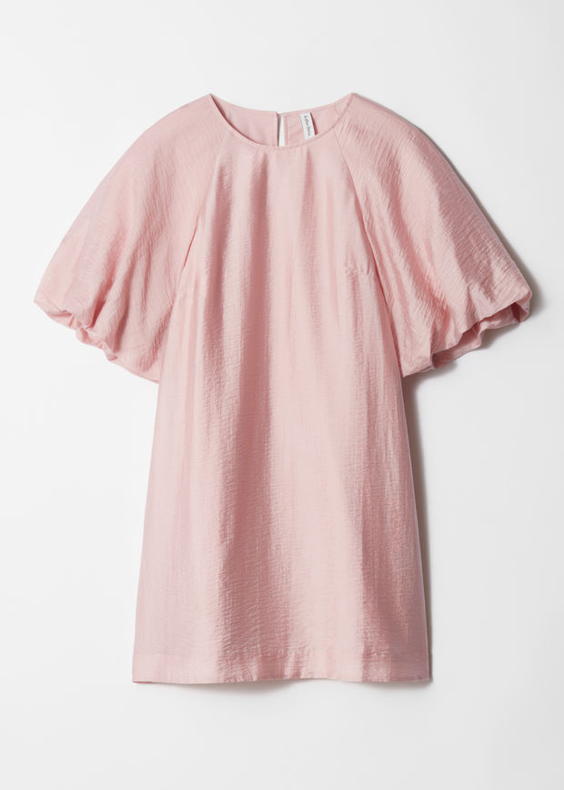 Puff-Sleeve Mini Dress