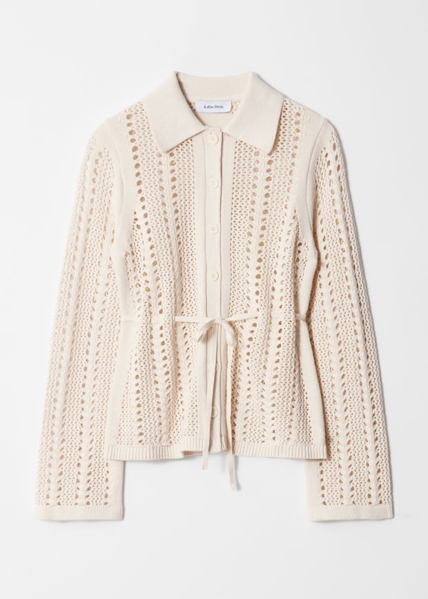 Pointelle Knit Cardigan