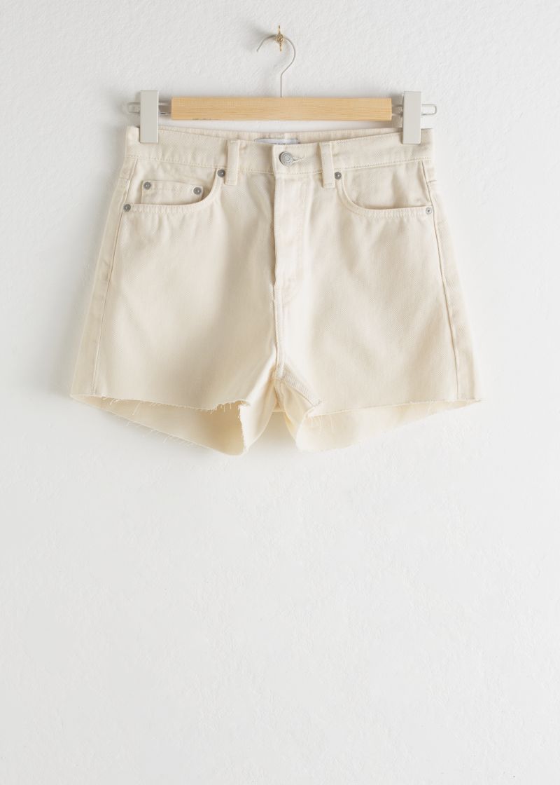 Raw Edge Denim Shorts
