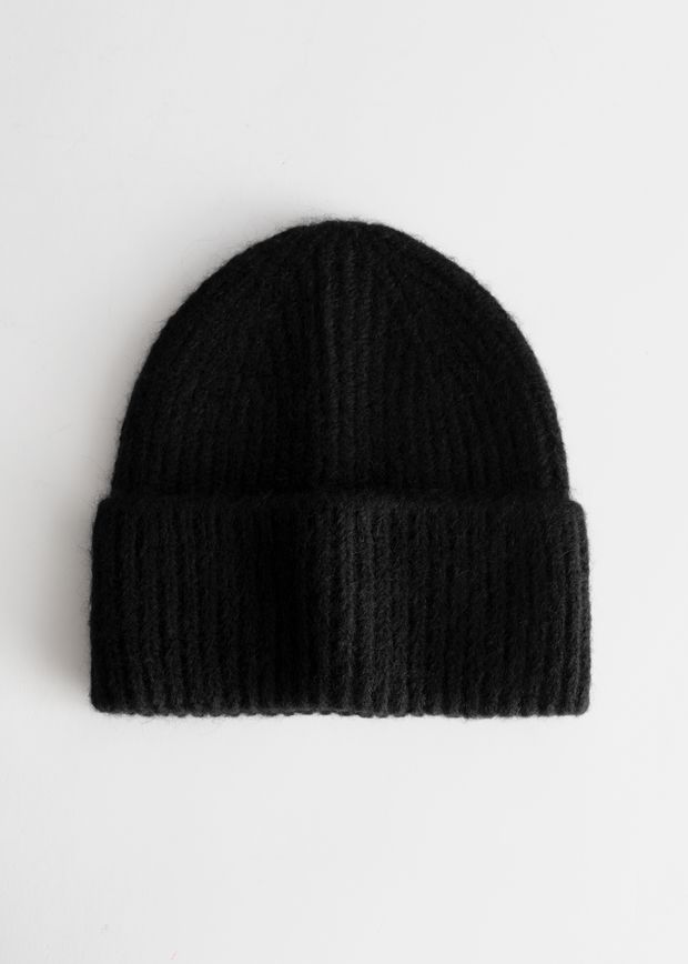 Chunky Ribbed Wool Blend Beanie