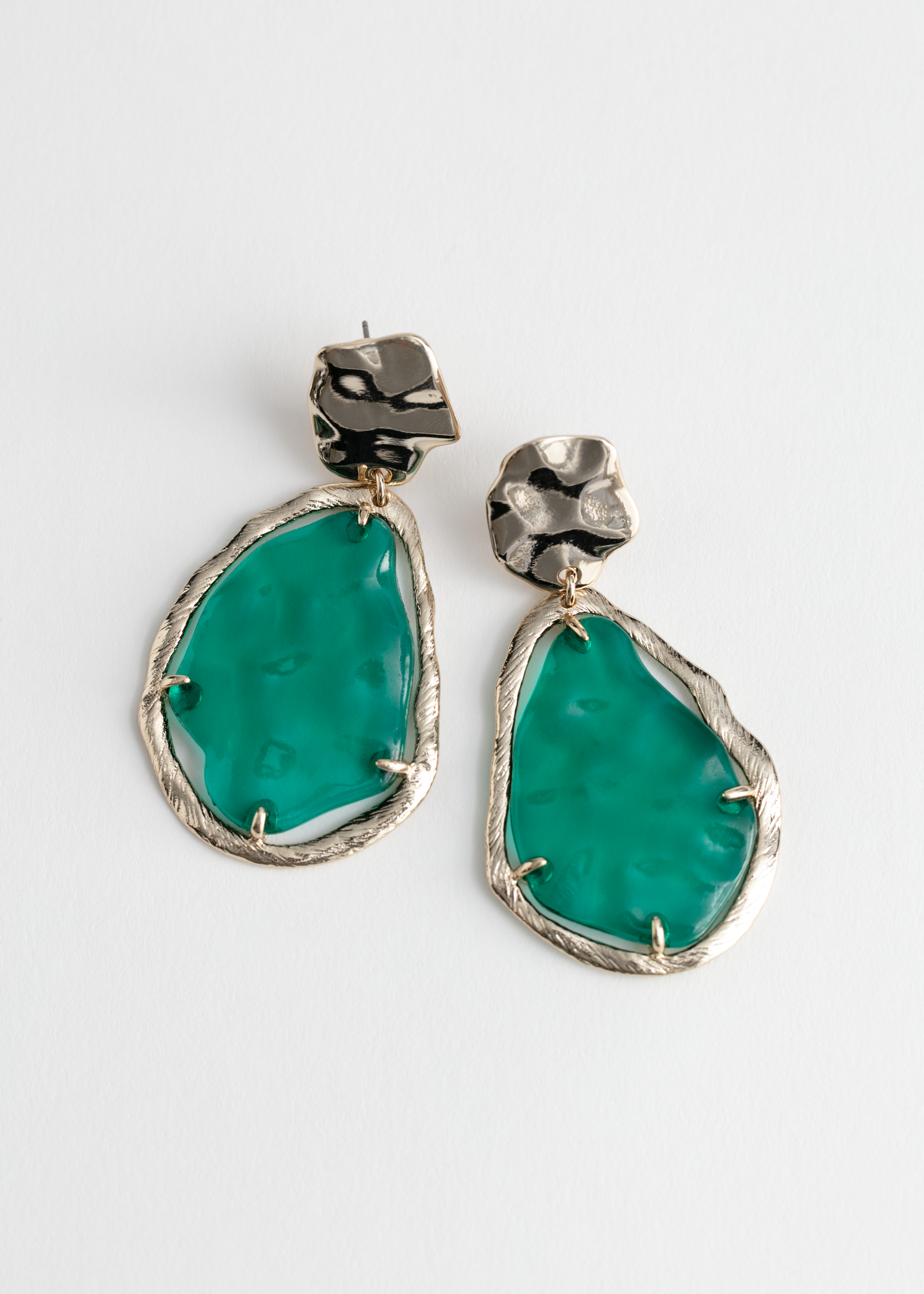 Enamel Droplet Hanging Earrings