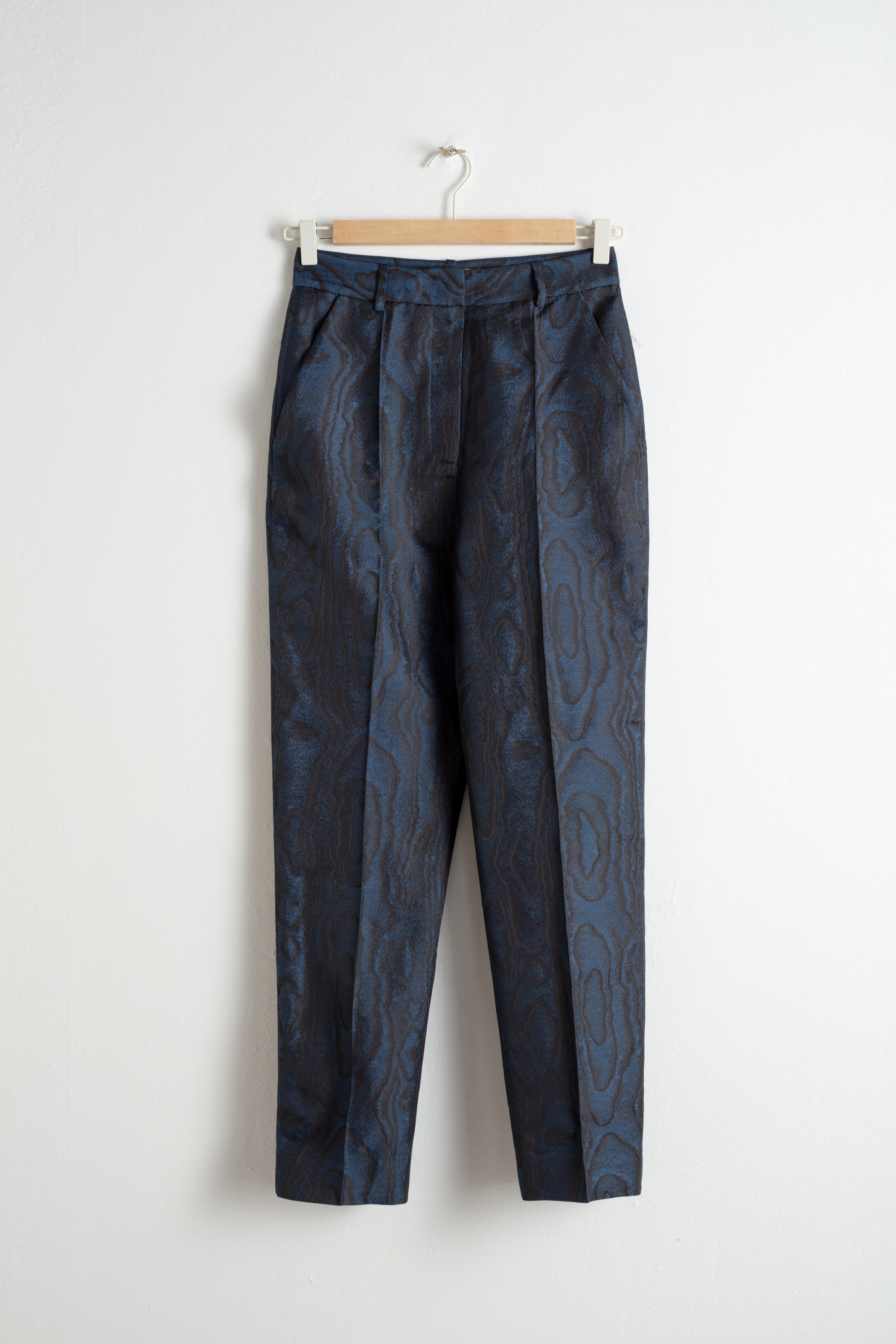 Wood Jacquard Kick Flare Trousers