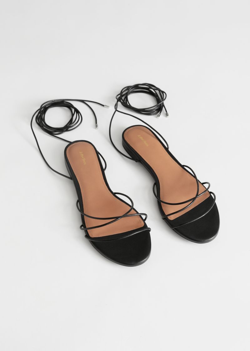 Leather Lace Up Sandals