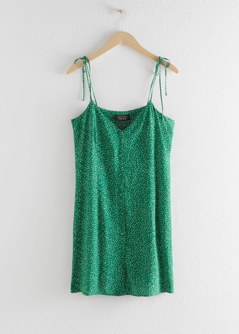 Spaghetti Tie Strap Mini Dress