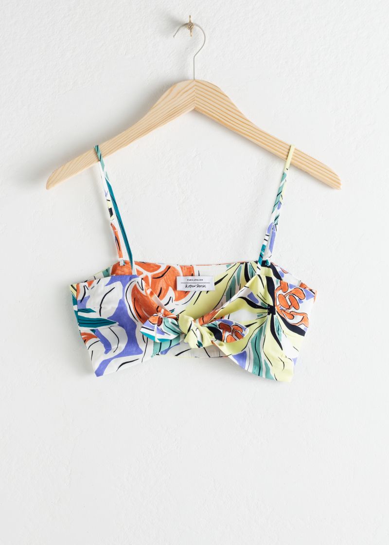 Tropical Tie Bandeau Top