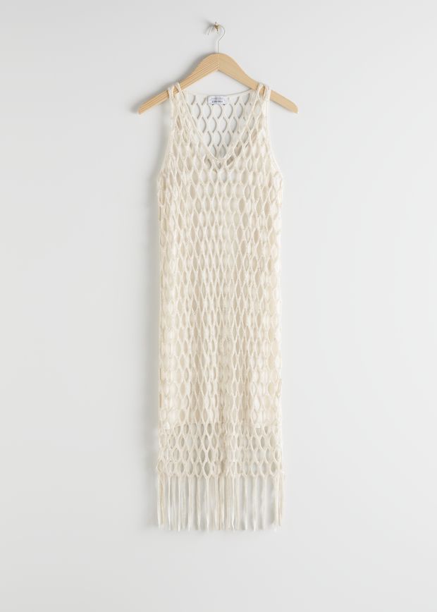 Metallic Braided Midi Dress