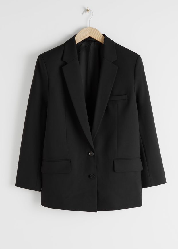 Oversized Wool Blend Blazer