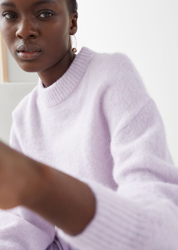 Fuzzy Wool Blend Sweater