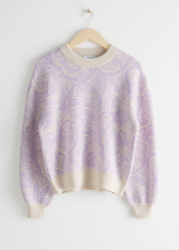Paisley Jacquard Knitted Sweater