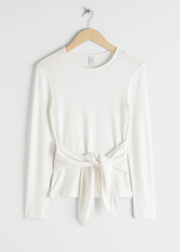 Cropped Tie Bow Top