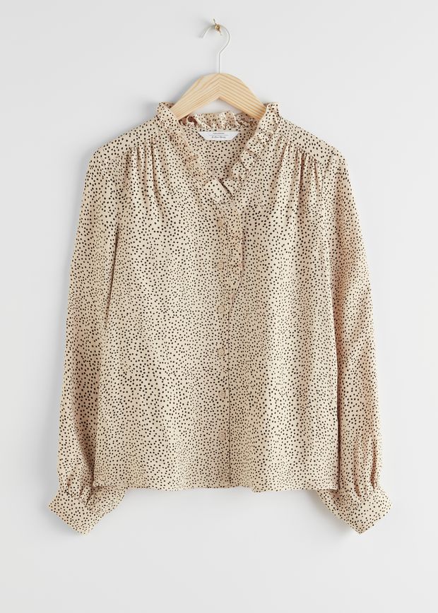 Gathered Frill Blouse