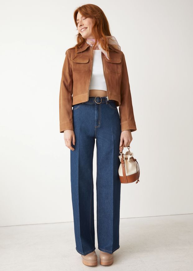 Belted Flared Jeans