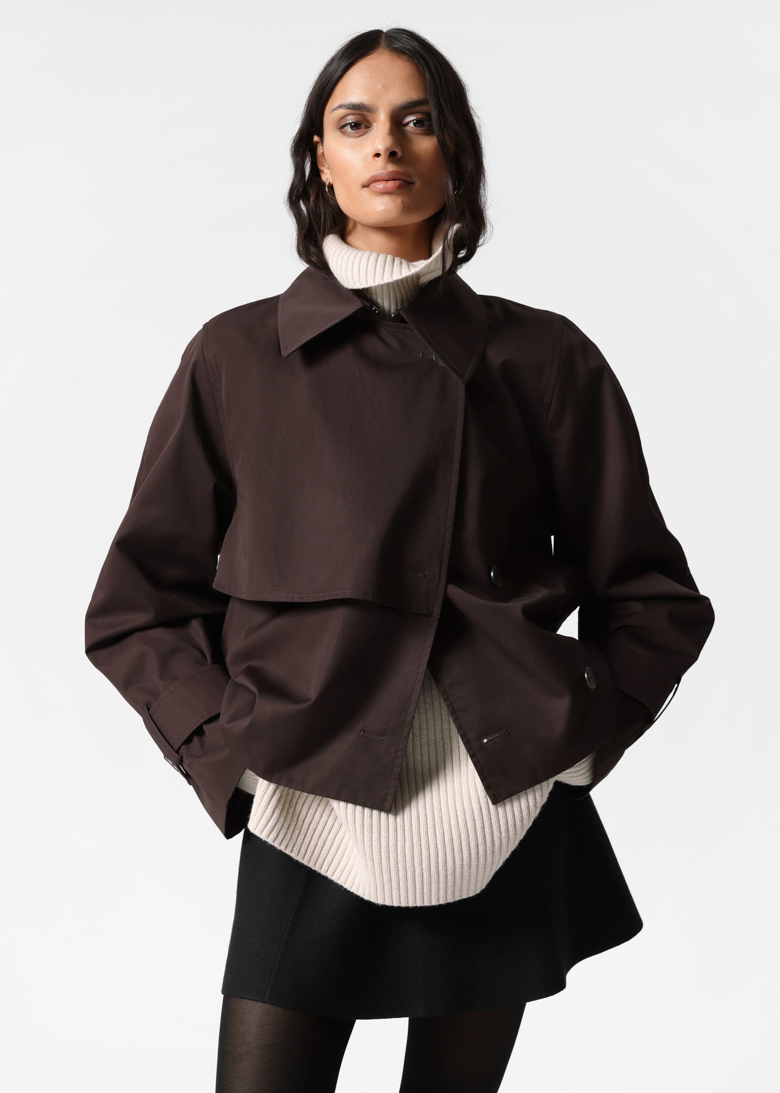 【完売品】COGTHEBIGSMOKE 23AW INES CAPE　NAVY セール】【COGTHEBIGSMOKE/コグザビッグスモーク】INES CAPE