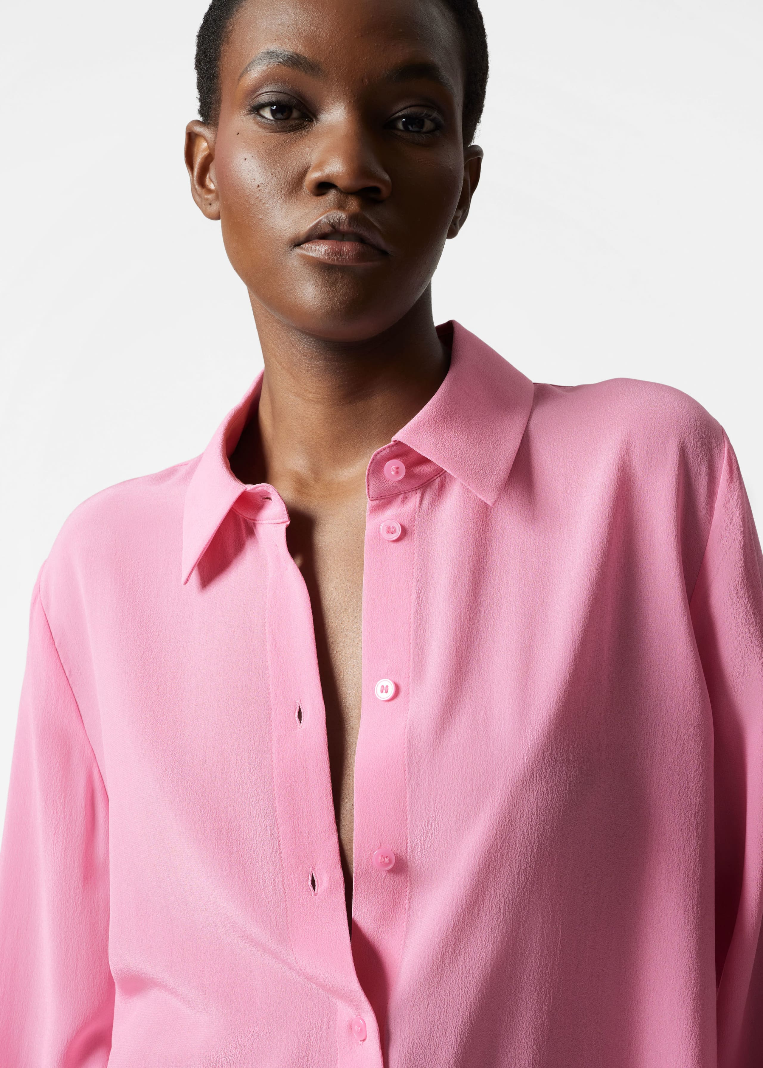 シルッキコクーンシャツ -SILKKI LINEN- Soft pink | SILKKI shop
