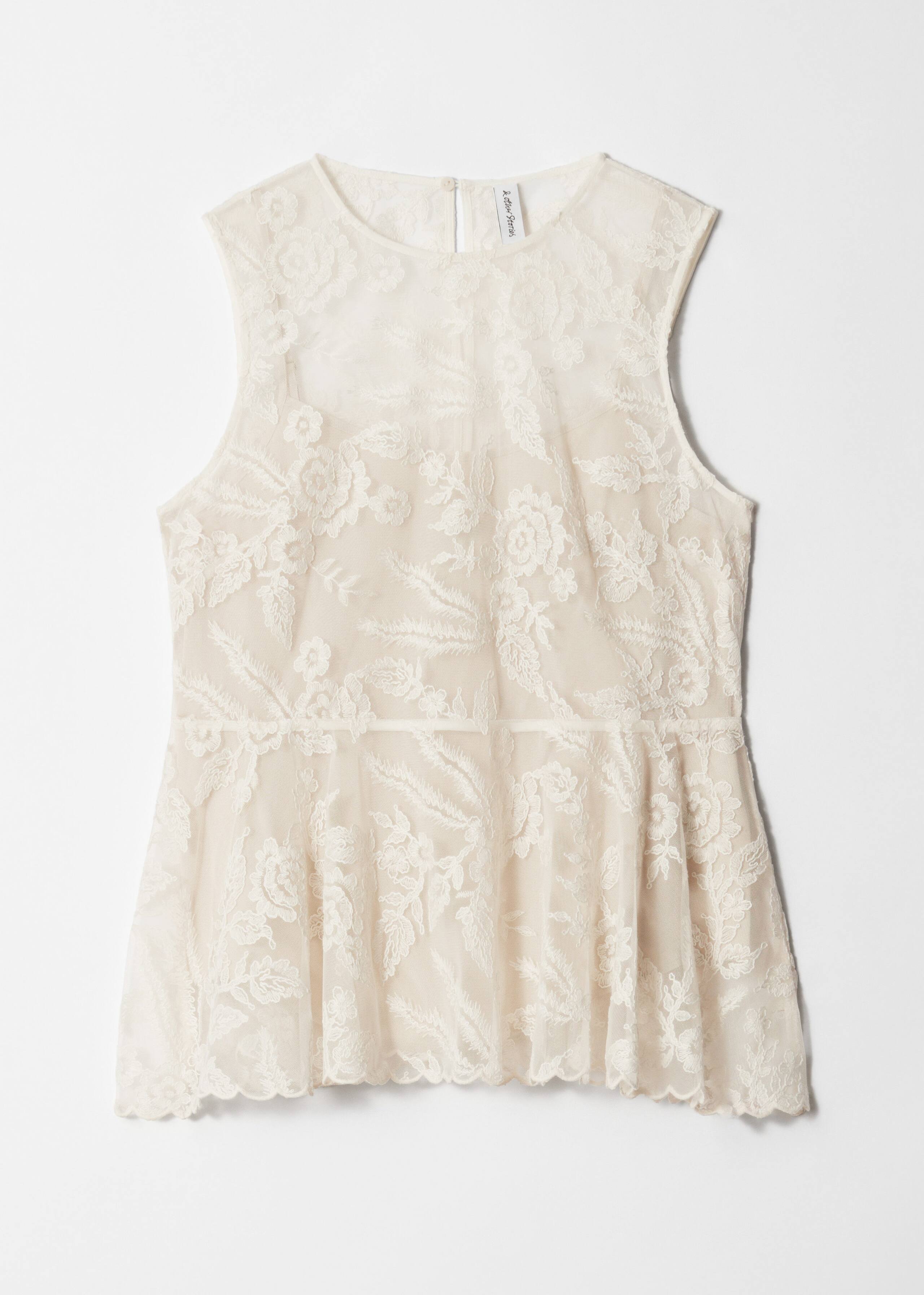 j crew lace peplum top
