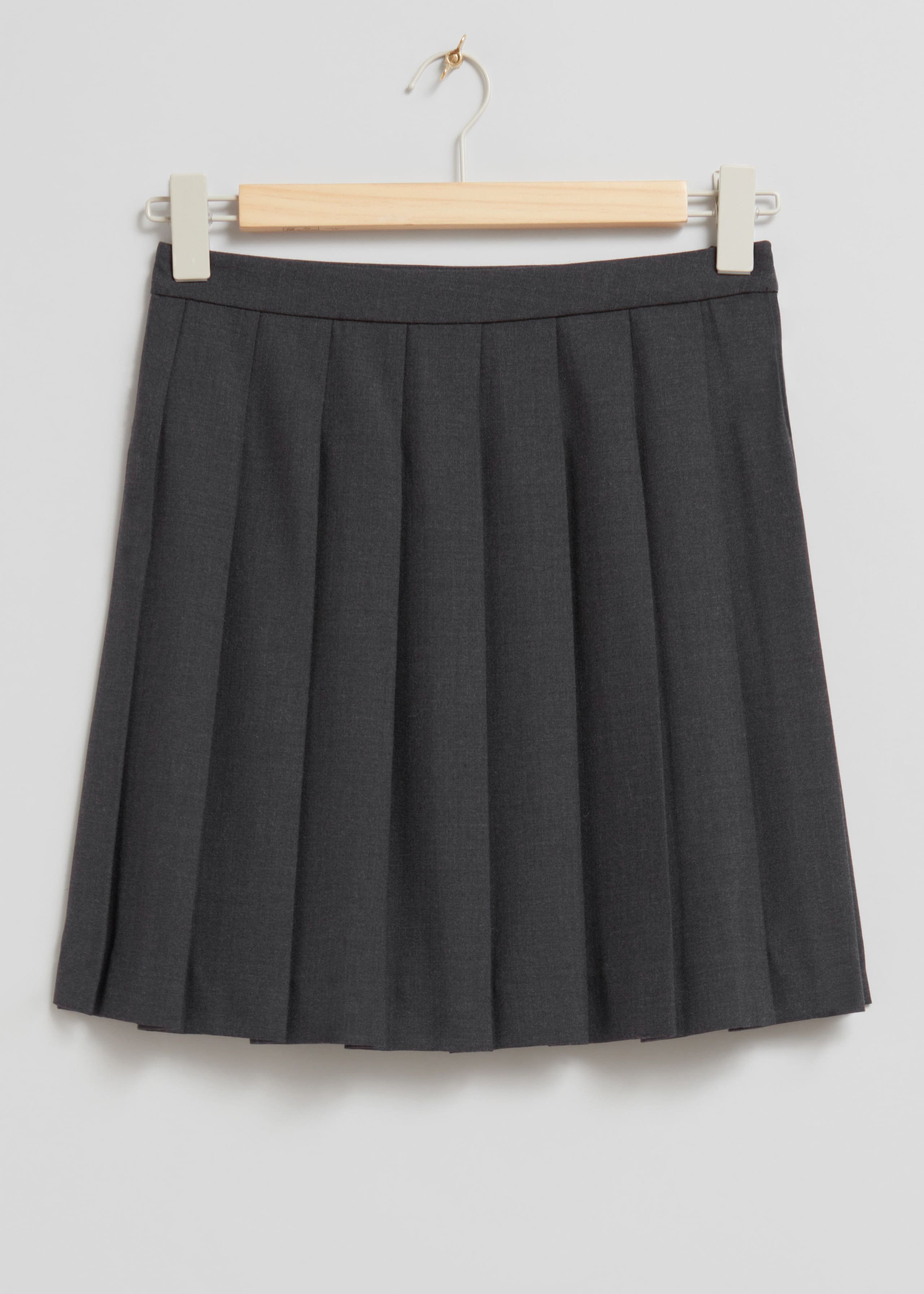 mini pleated skirt wool