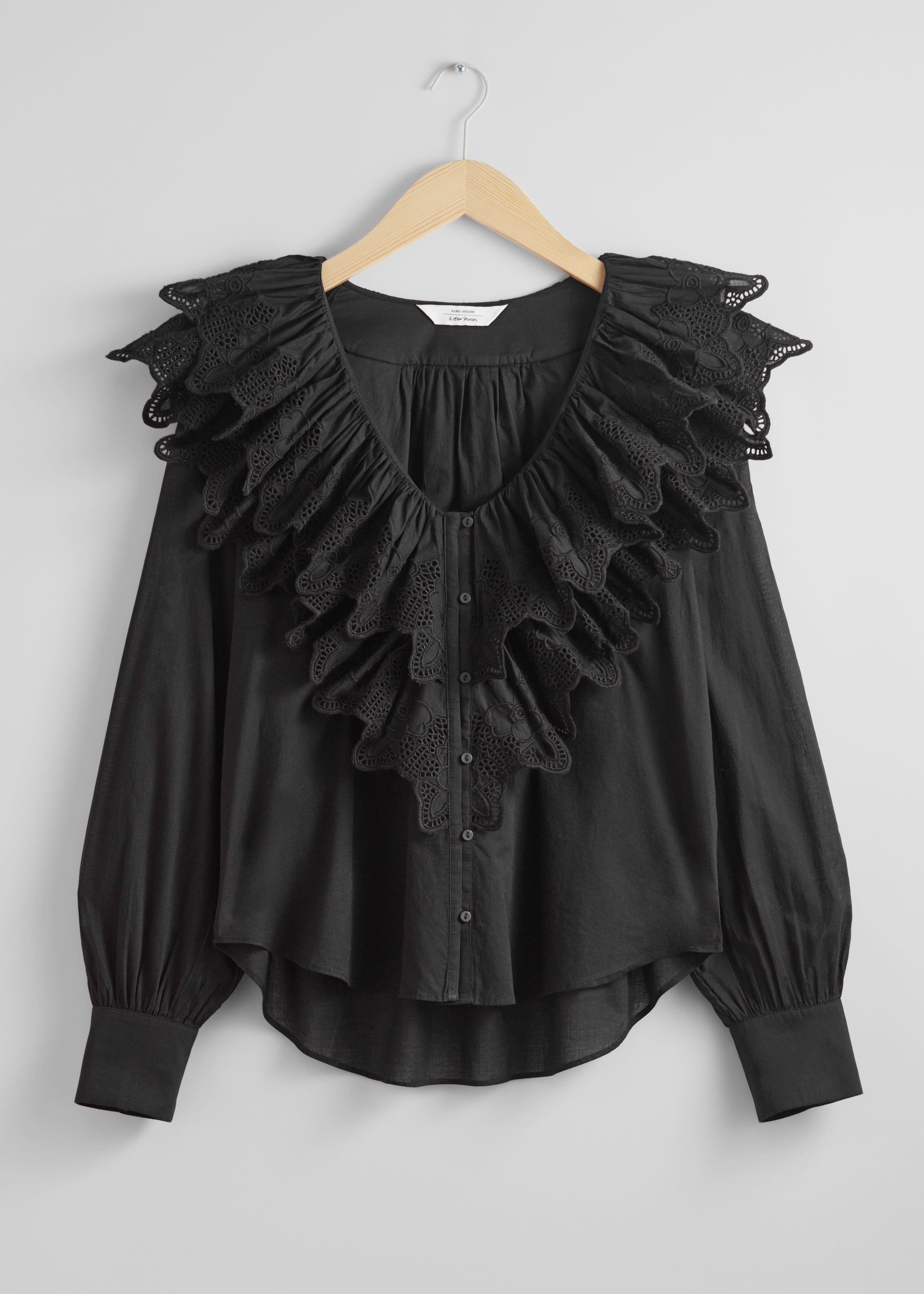 layered ruffle blouse